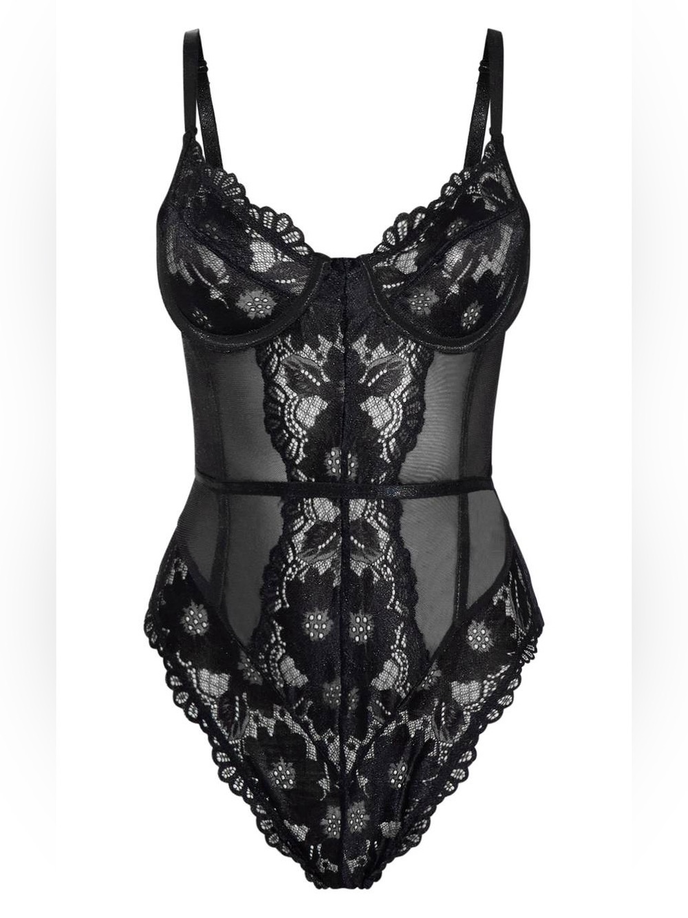 PrettyLittleThing black lace cage body size S new with tags